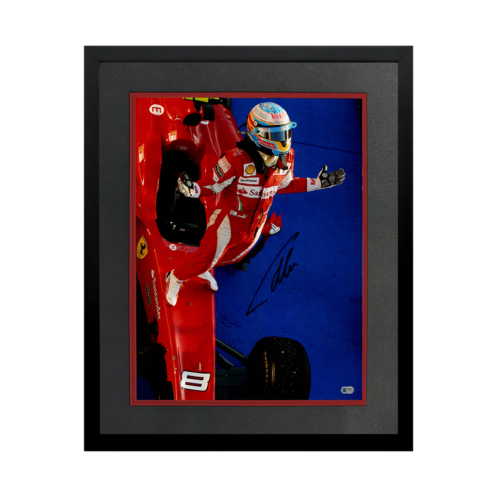 Fernando Alonso Signed 16x12 Image Deluxe Mount Frame (ACG Cert)