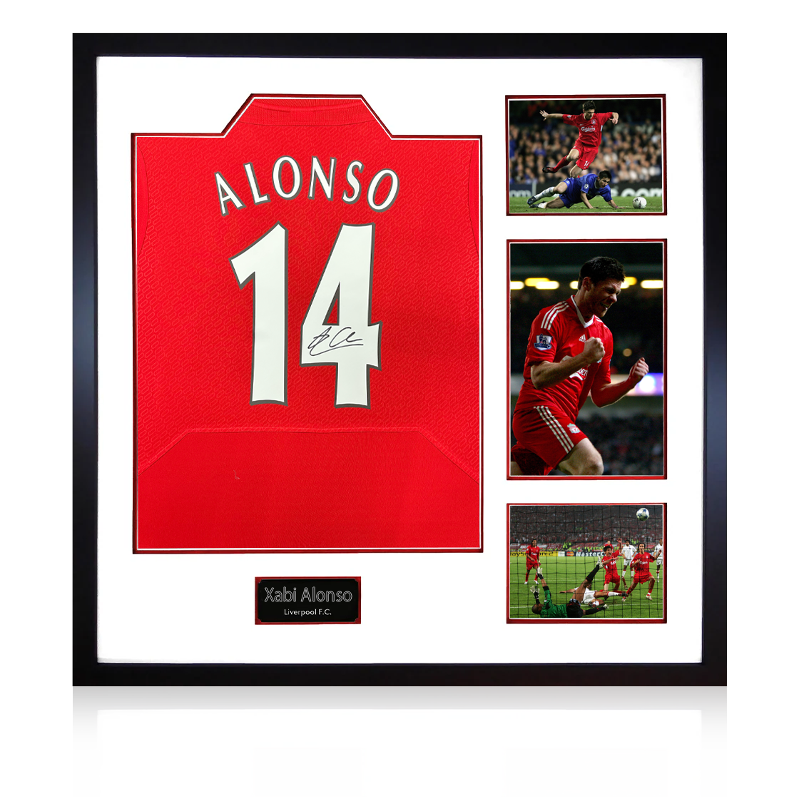 Xabi Alonso Signed Liverpool Shirt Elite Frame