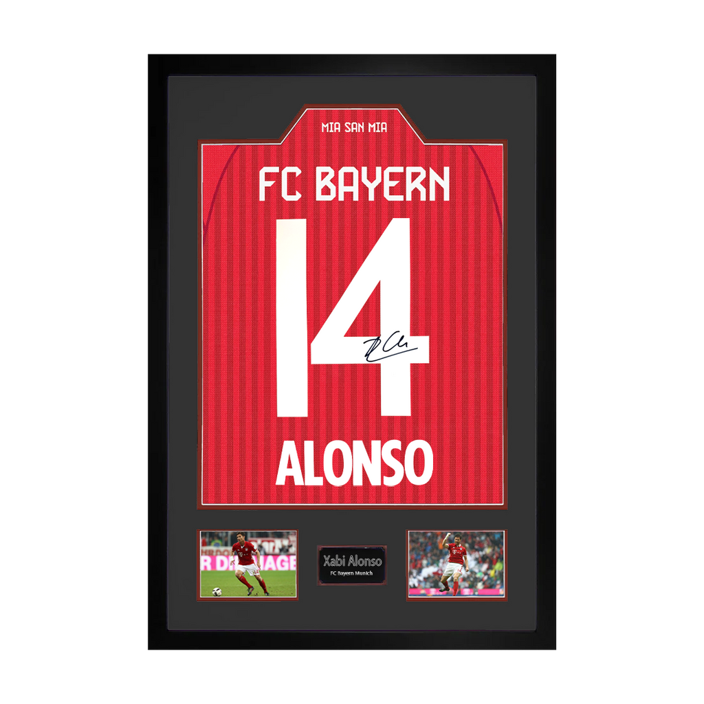 Xabi Alonso Signed Bayern Munich Shirt Premium Frame