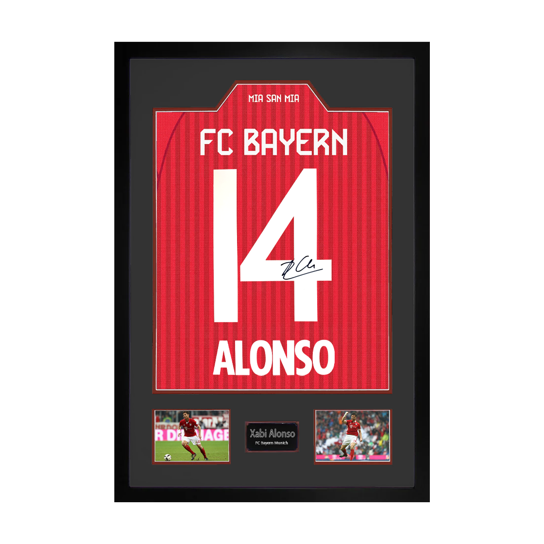 Xabi Alonso Signed Bayern Munich Shirt Premium Frame