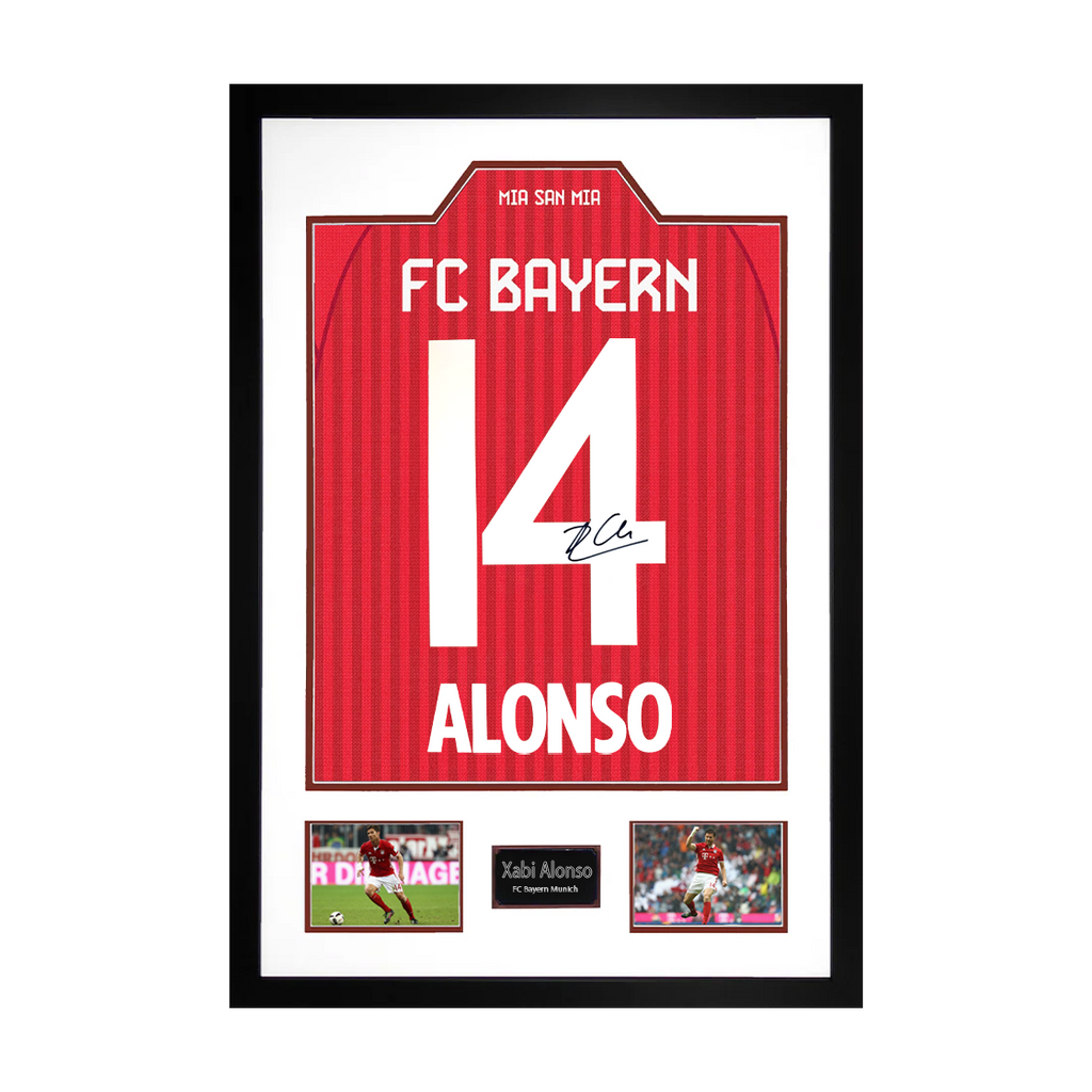 Xabi Alonso Signed Bayern Munich Shirt Premium Frame