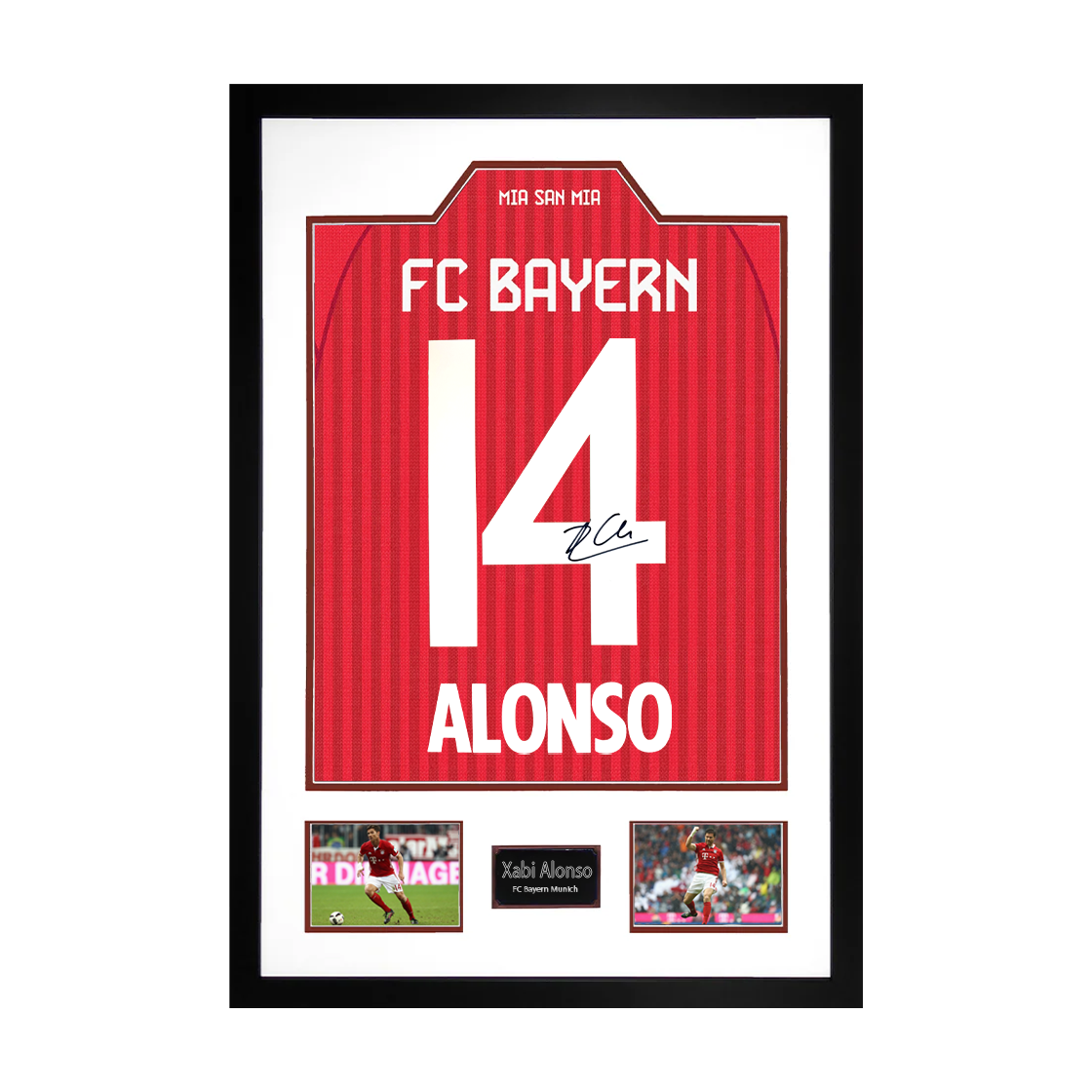 Xabi Alonso Signed Bayern Munich Shirt Premium Frame