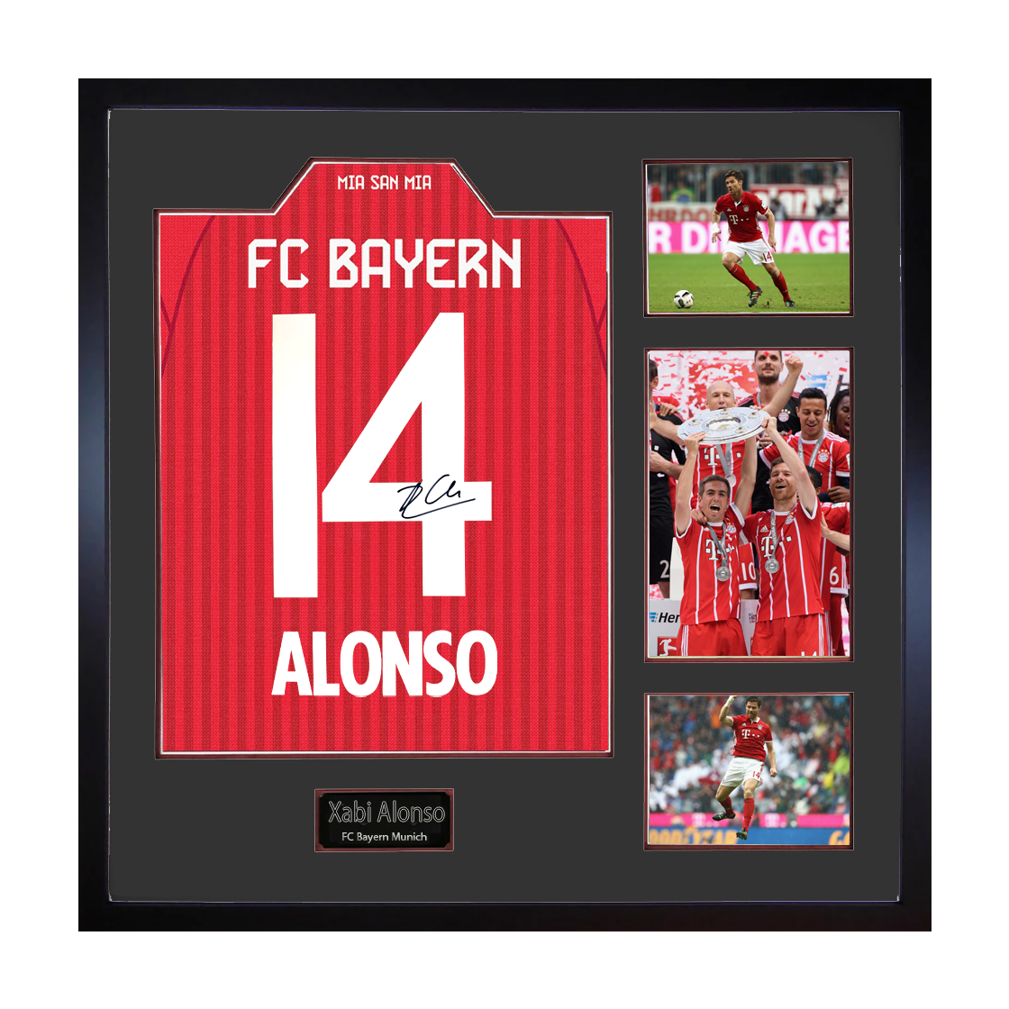 Xabi Alonso Signed Bayern Munich Shirt Elite Frame