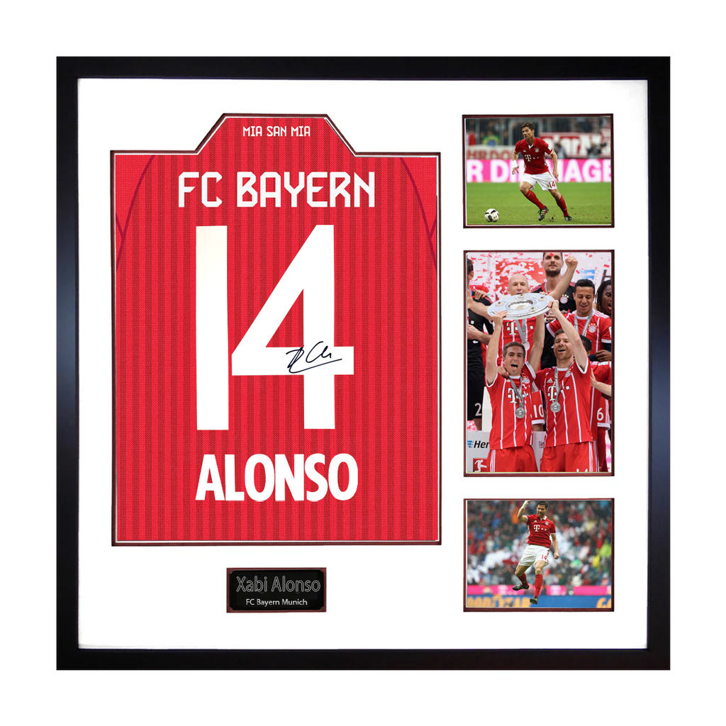 Xabi Alonso Signed Bayern Munich Shirt Elite Frame