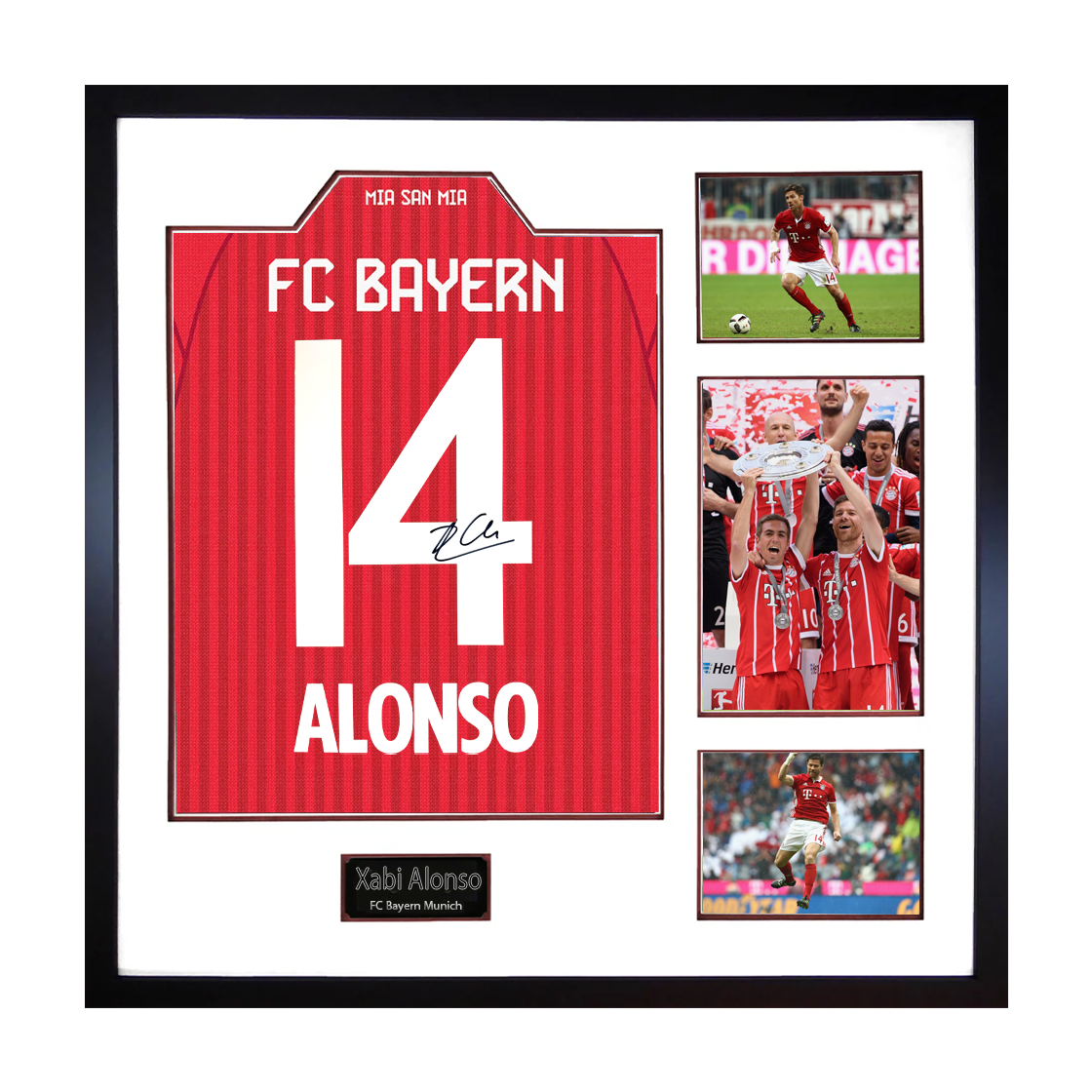 Xabi Alonso Signed Bayern Munich Shirt Elite Frame