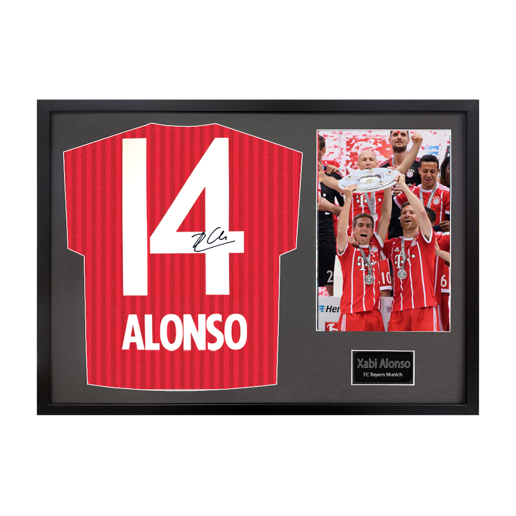 Xabi Alonso Signed Bayern Munich Shirt Classic Frame