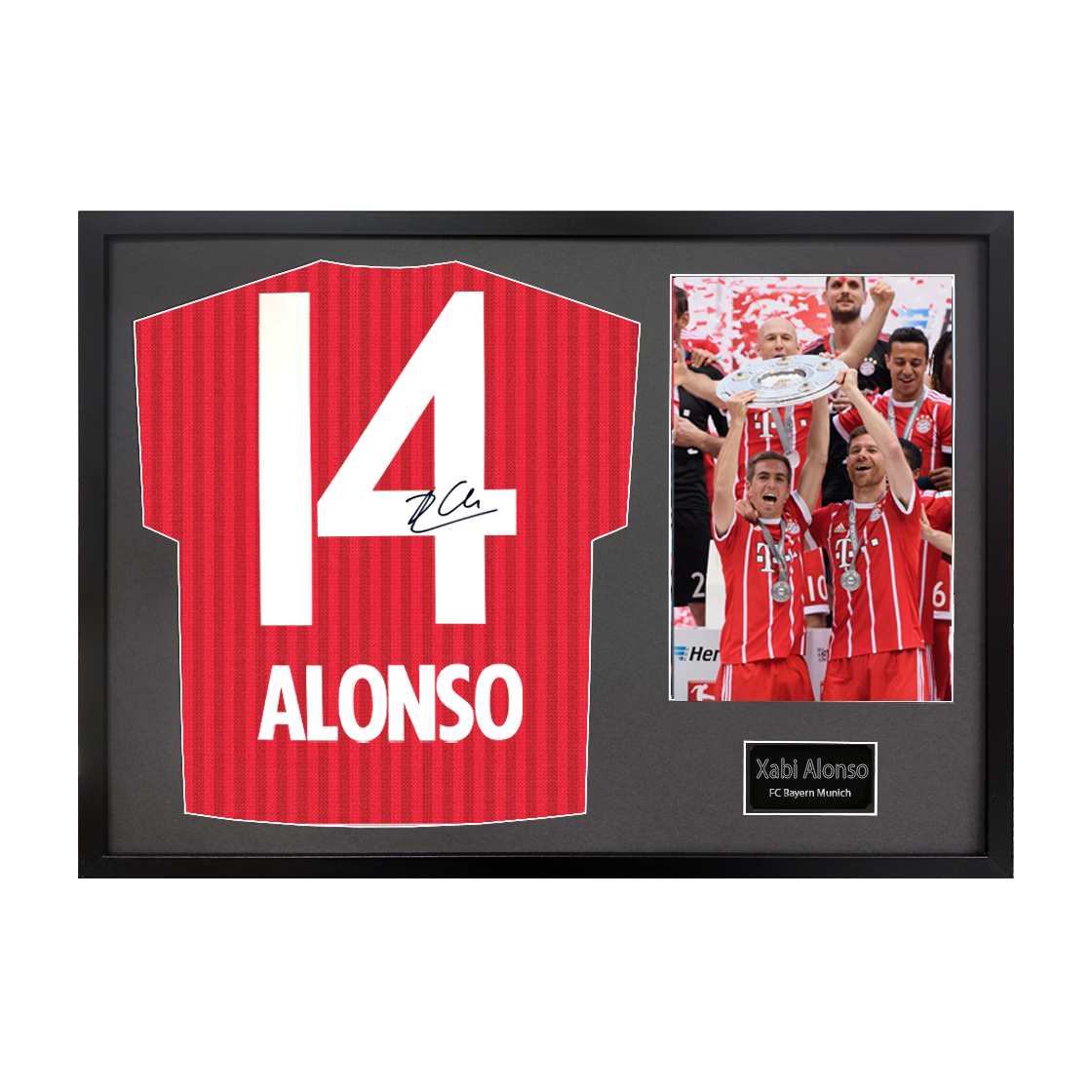Xabi Alonso Signed Bayern Munich Shirt Classic Frame