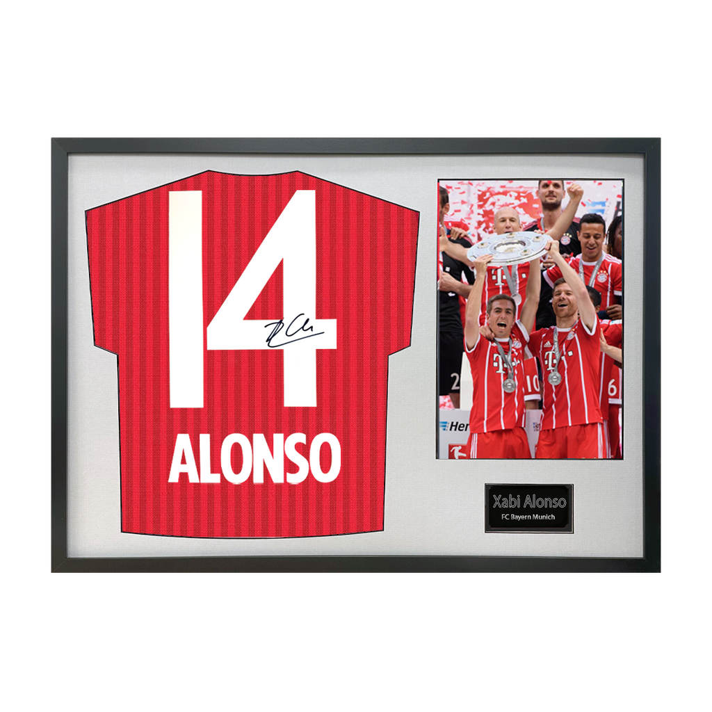 Xabi Alonso Signed Bayern Munich Shirt Classic Frame