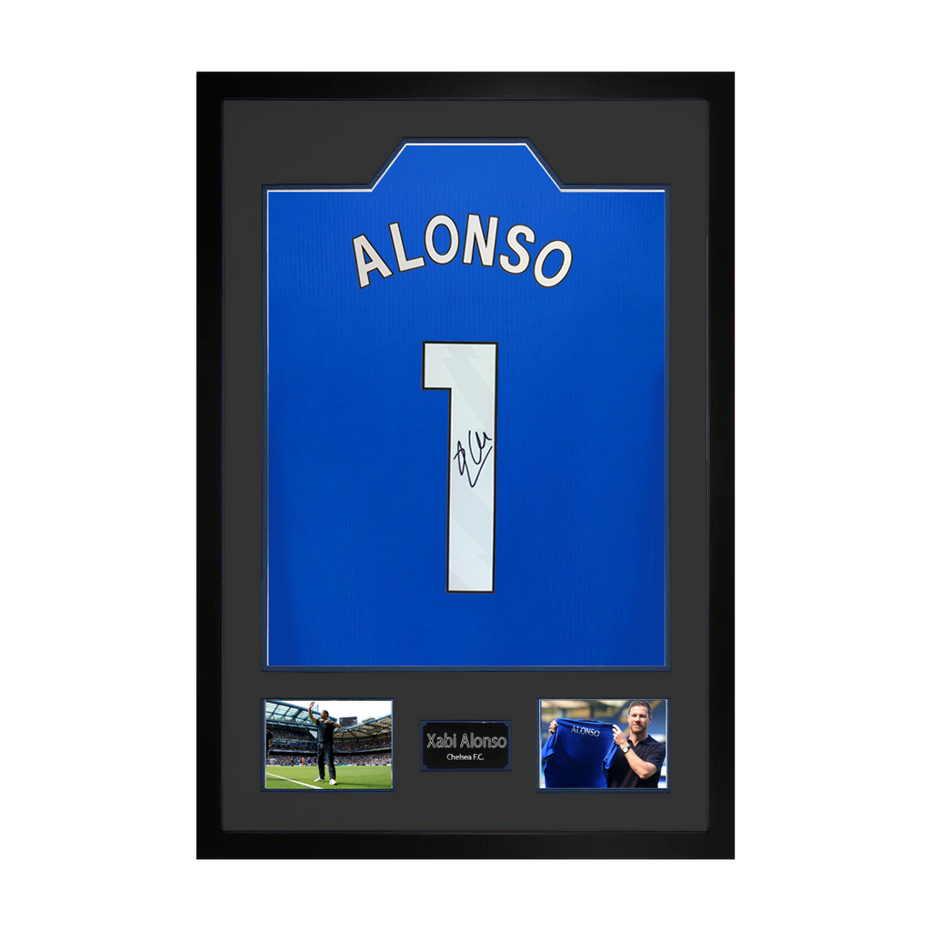 Xabi Alonso Signed Chelsea Shirt Premium Frame