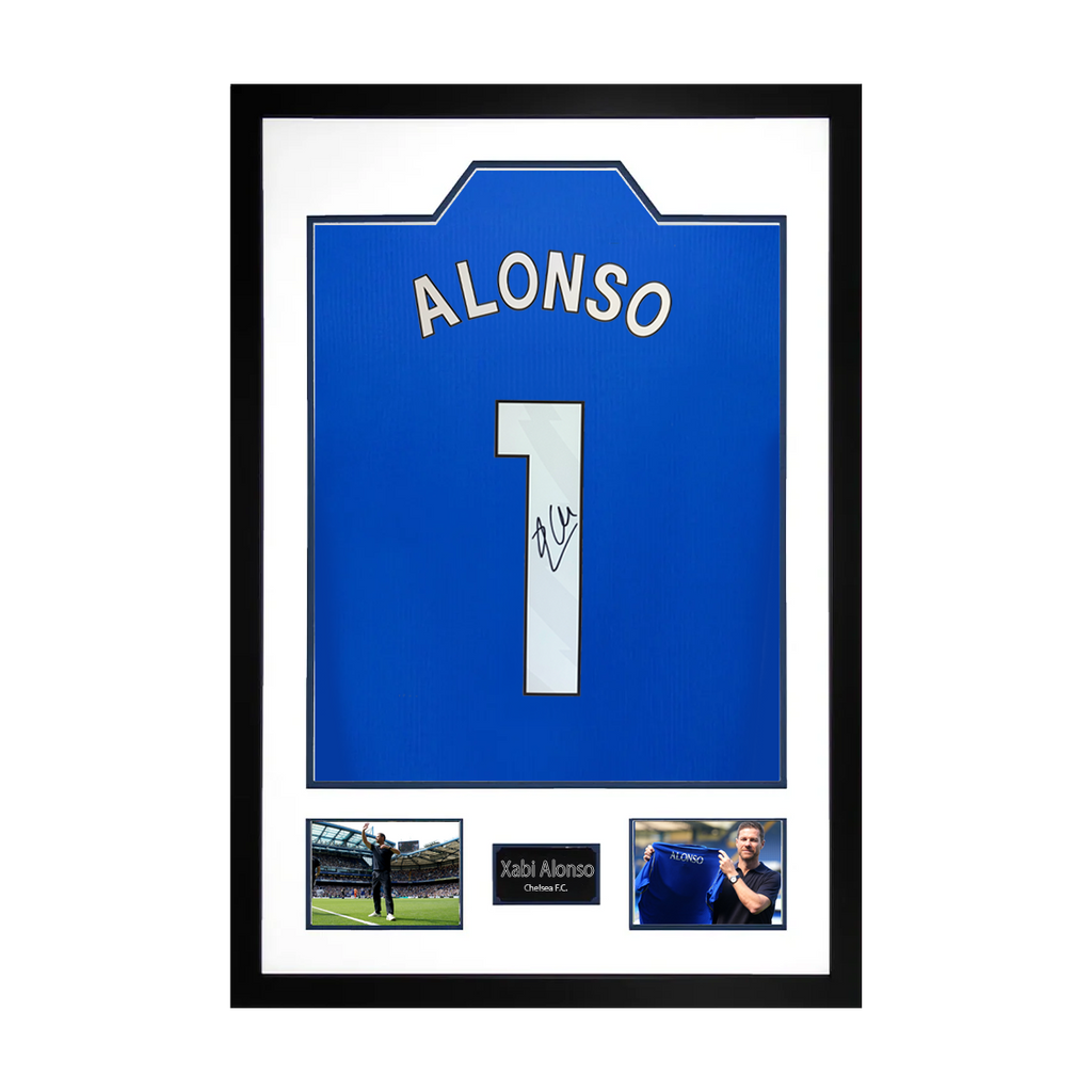 Xabi Alonso Signed Chelsea Shirt Premium Frame