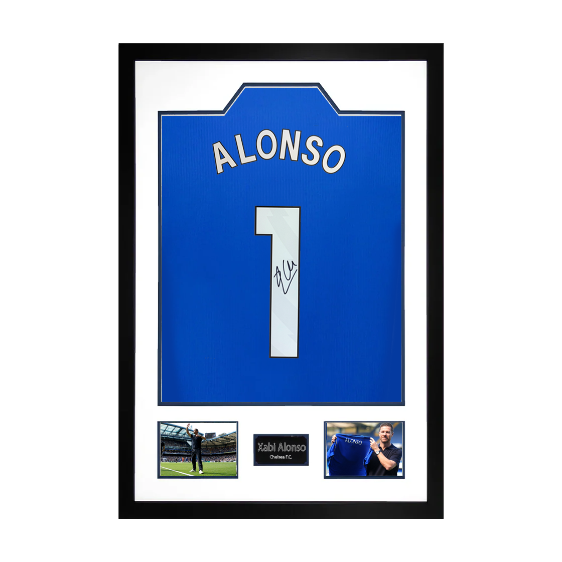 Xabi Alonso Signed Chelsea Shirt Premium Frame