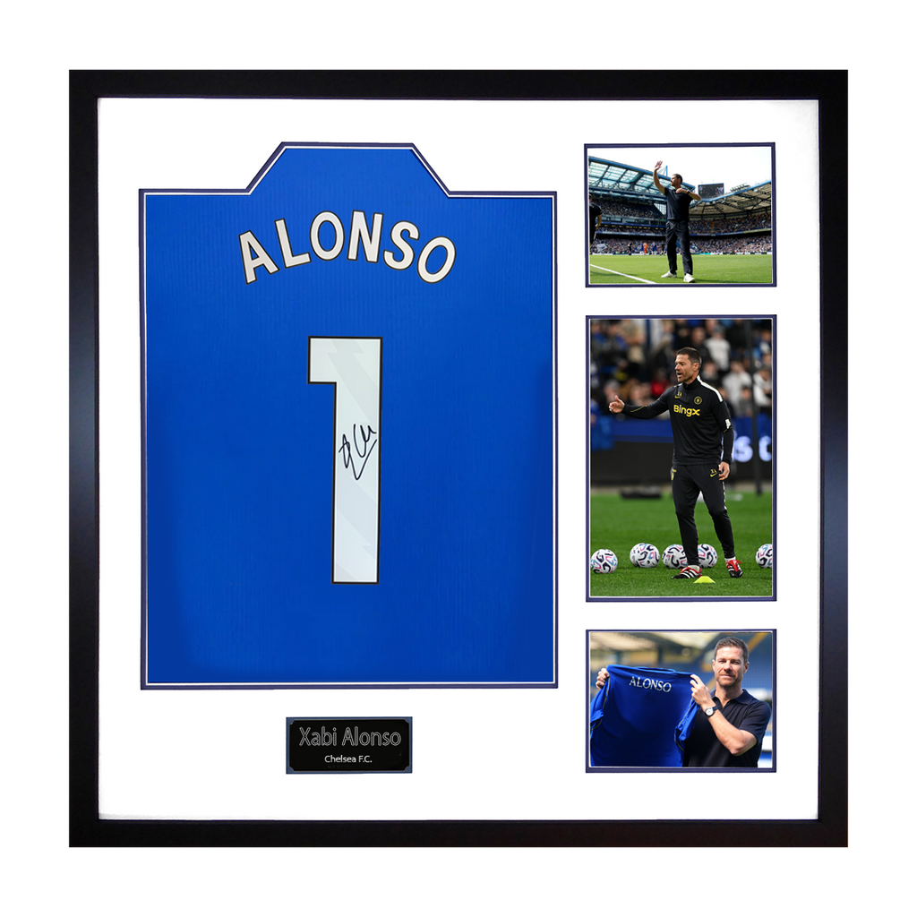 Xabi Alonso Signed Chelsea Shirt Elite Frame