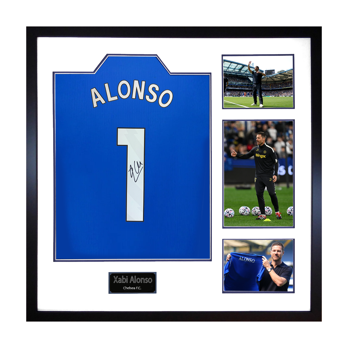 Xabi Alonso Signed Chelsea Shirt Elite Frame