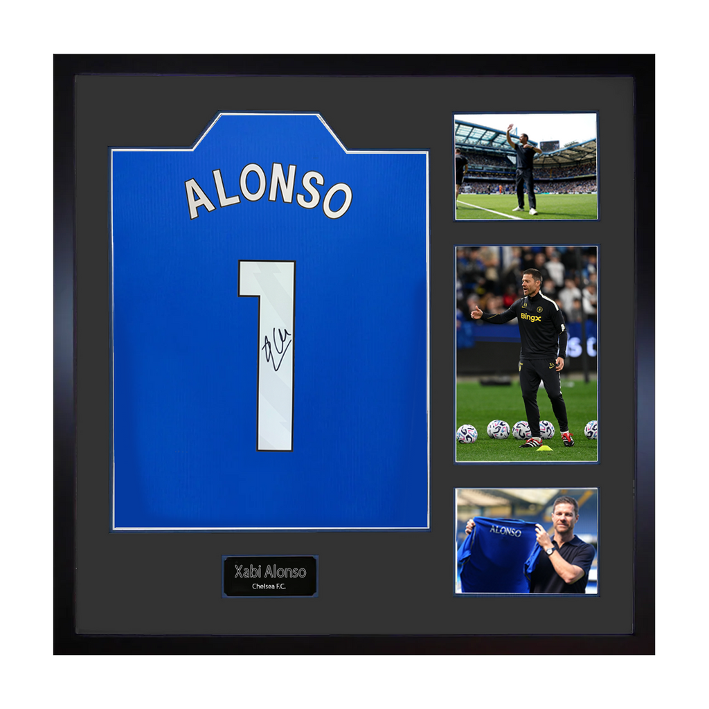 Xabi Alonso Signed Chelsea Shirt Elite Frame
