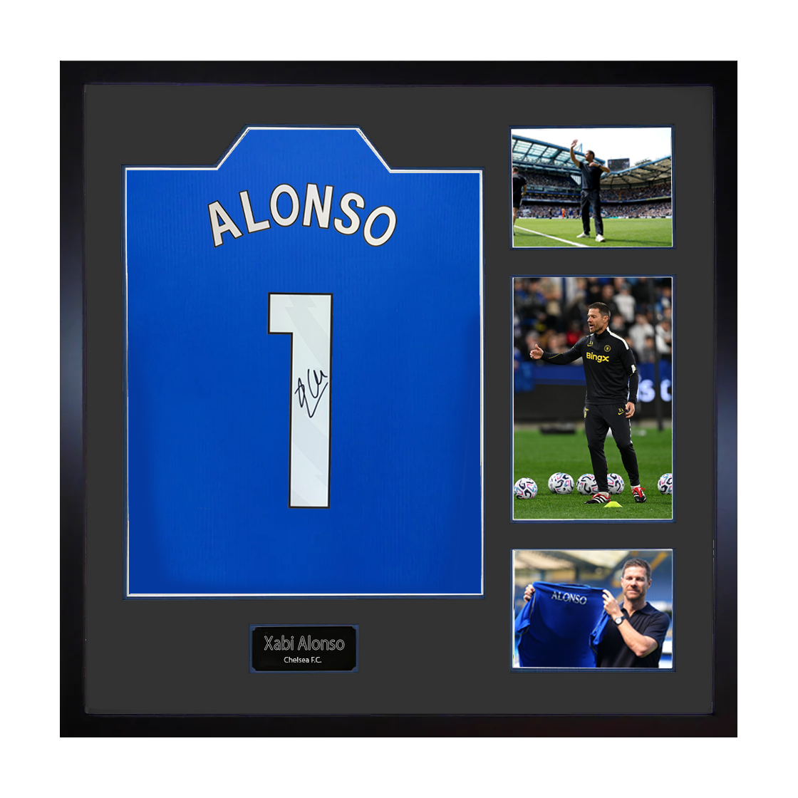 Xabi Alonso Signed Chelsea Shirt Elite Frame
