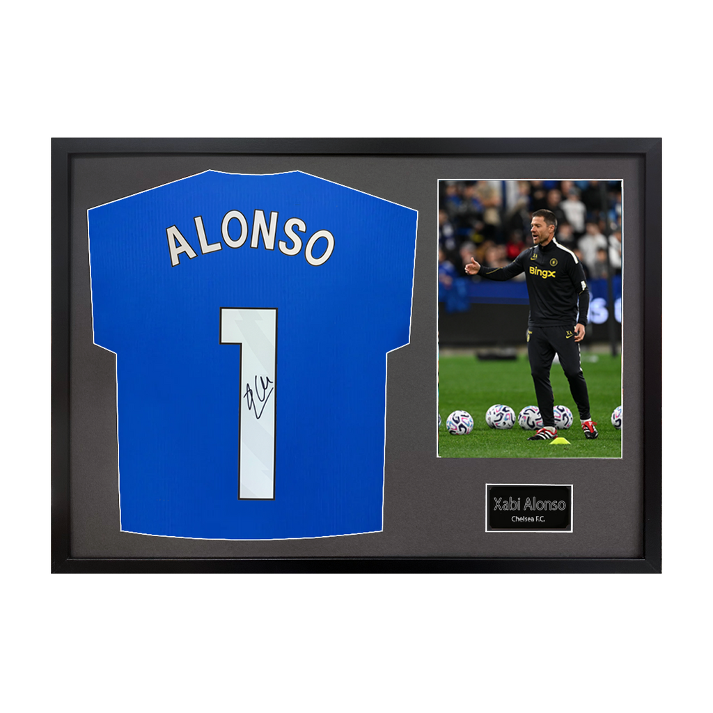 Xabi Alonso Signed Chelsea Shirt Classic Frame
