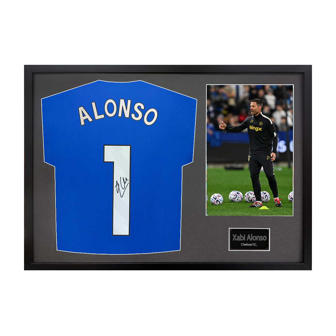 Xabi Alonso Signed Chelsea Shirt Classic Frame