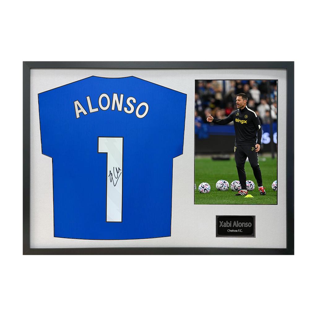 Xabi Alonso Signed Chelsea Shirt Classic Frame