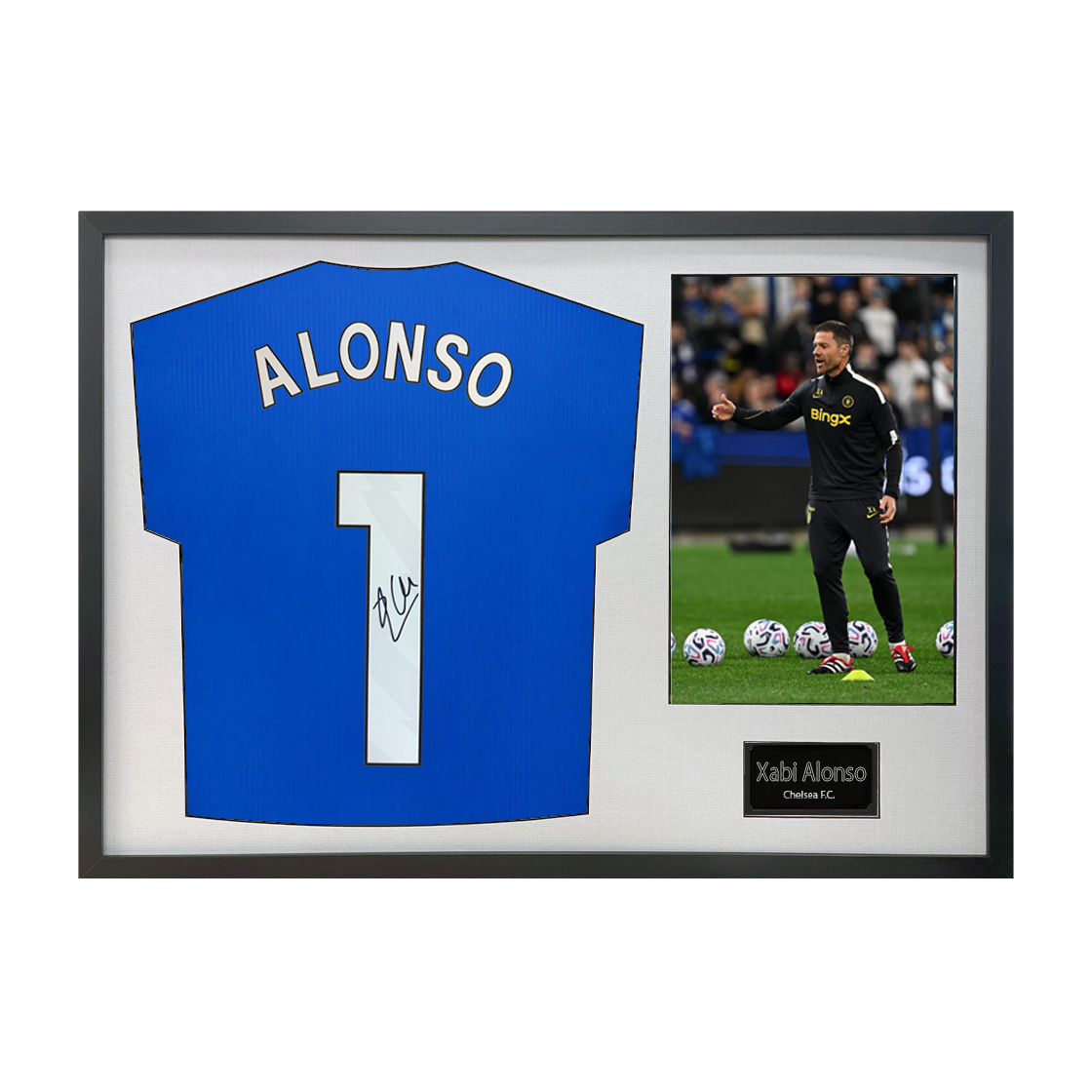 Xabi Alonso Signed Chelsea Shirt Classic Frame