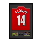 Xabi Alonso Signed Liverpool Shirt Premium Frame