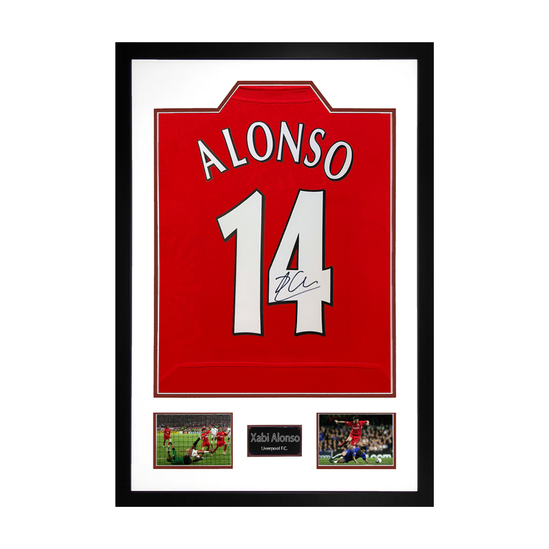 Xabi Alonso Signed Liverpool Shirt Premium Frame