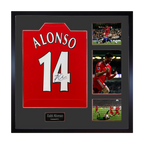 Xabi Alonso Signed Liverpool Shirt Elite Frame