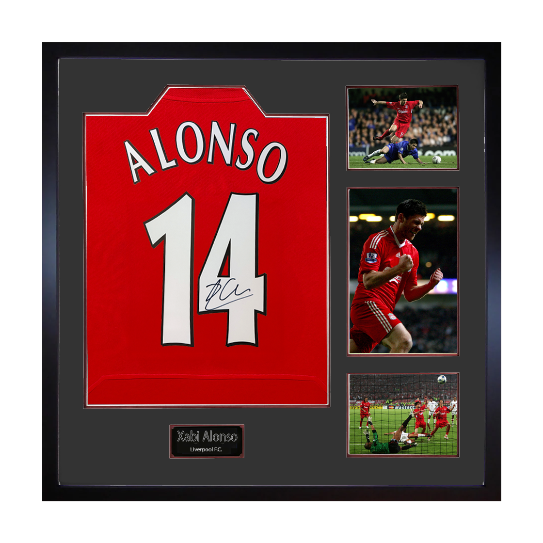 Xabi Alonso Signed Liverpool Shirt Elite Frame