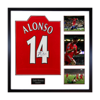 Xabi Alonso Signed Liverpool Shirt Elite Frame