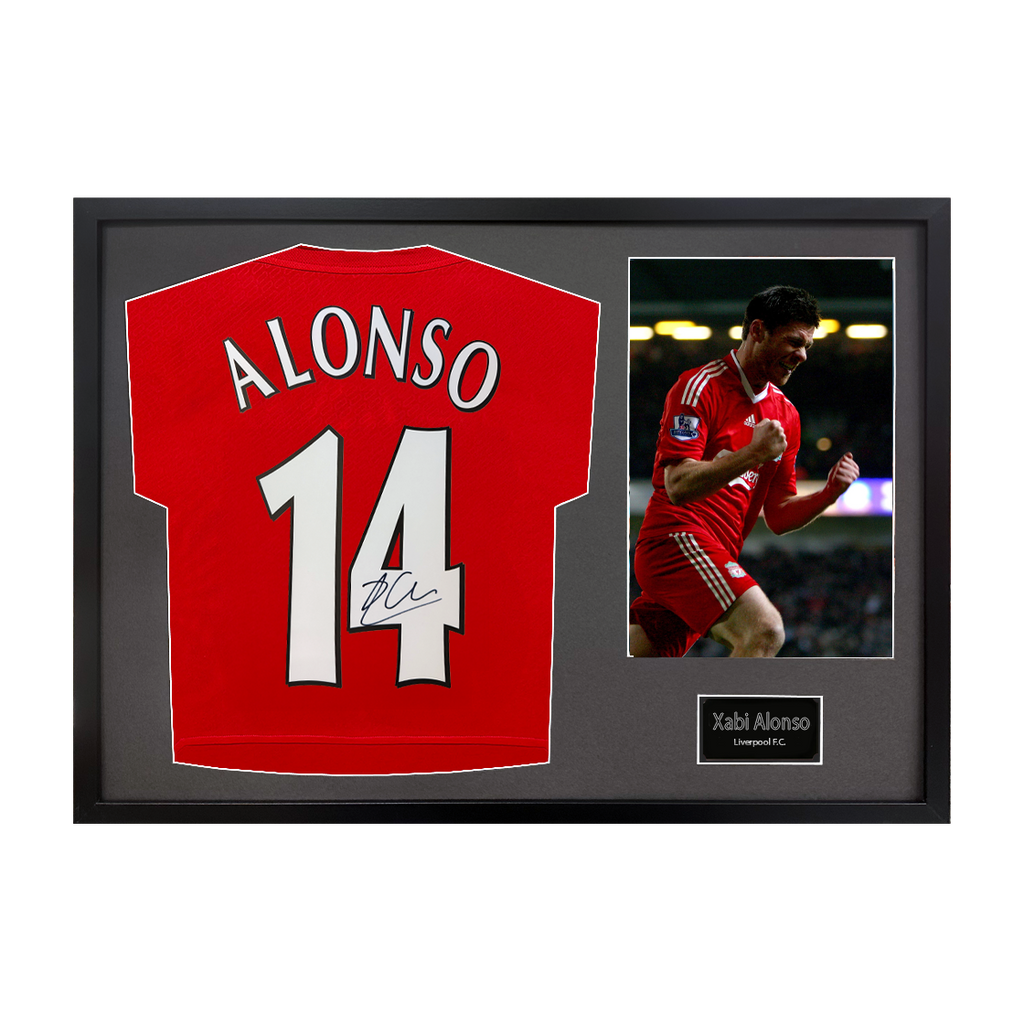 Xabi Alonso Signed Liverpool Shirt Classic Frame