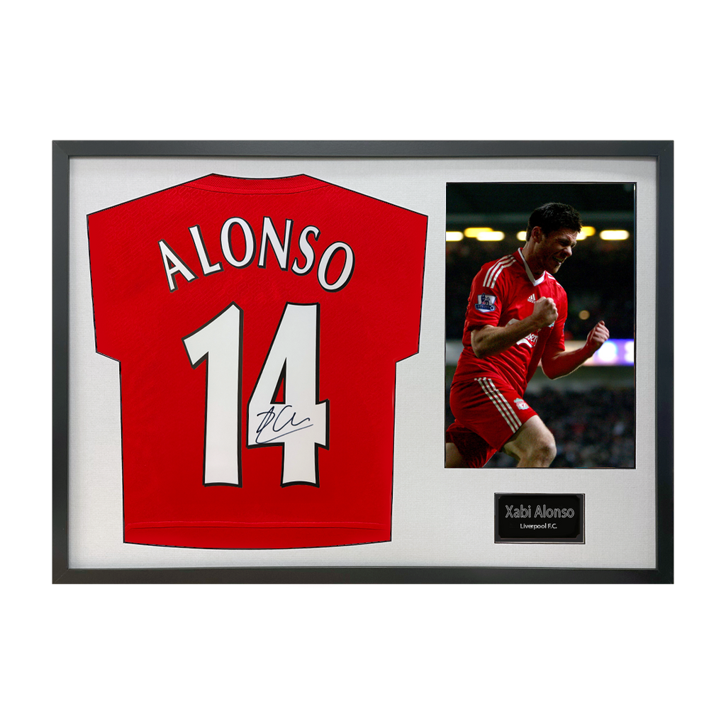 Xabi Alonso Signed Liverpool Shirt Classic Frame