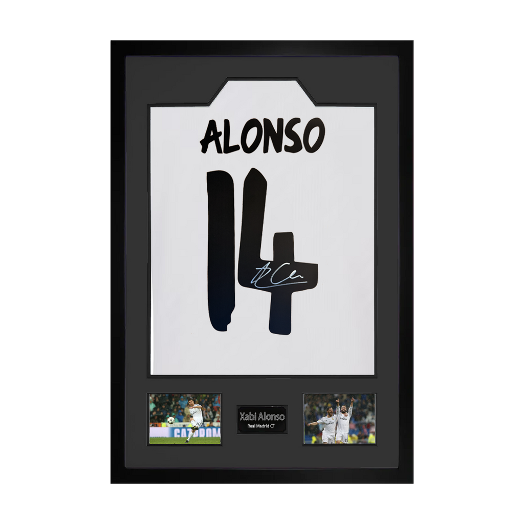 Xabi Alonso Signed Real Madrid Shirt Premium Frame