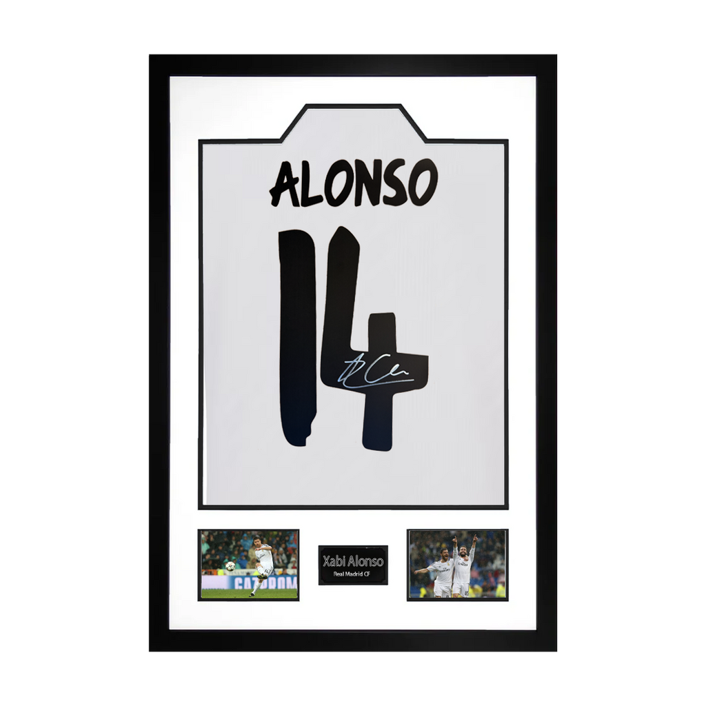 Xabi Alonso Signed Real Madrid Shirt Premium Frame