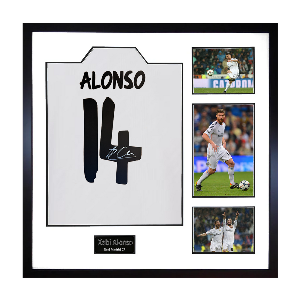 Xabi Alonso Signed Real Madrid Shirt Elite Frame