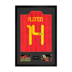 Xabi Alonso Signed Spain Shirt Premium Frame