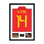 Xabi Alonso Signed Spain Shirt Premium Frame