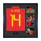 Xabi Alonso Signed Spain Shirt Elite Frame