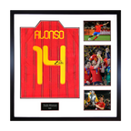 Xabi Alonso Signed Spain Shirt Elite Frame
