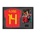 Xabi Alonso Signed Spain Shirt Classic Frame