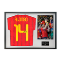 Xabi Alonso Signed Spain Shirt Classic Frame