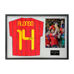 Xabi Alonso Signed Spain Shirt Classic Frame