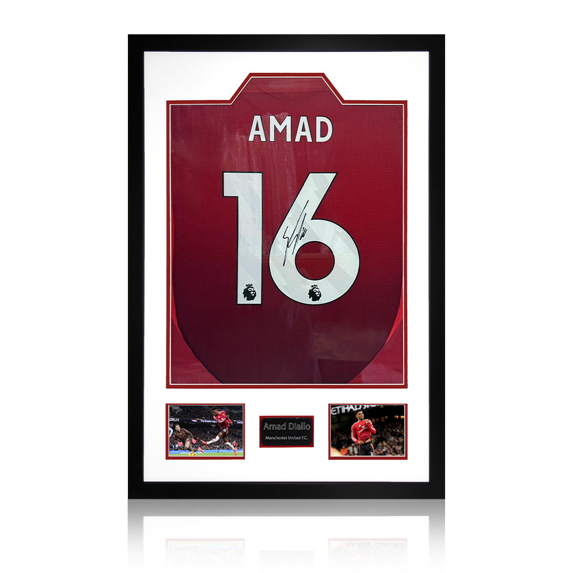 Amad Diallo Signed Manchester United Shirt Premium Frame (ACG Cert)