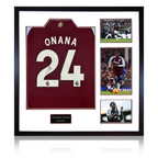 Amadou Onana Signed Aston Villa Shirt Elite Frame