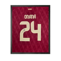 Amadou Onana Signed Belgium Shirt Compact Frame