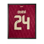 Amadou Onana Signed Belgium Shirt Compact Frame
