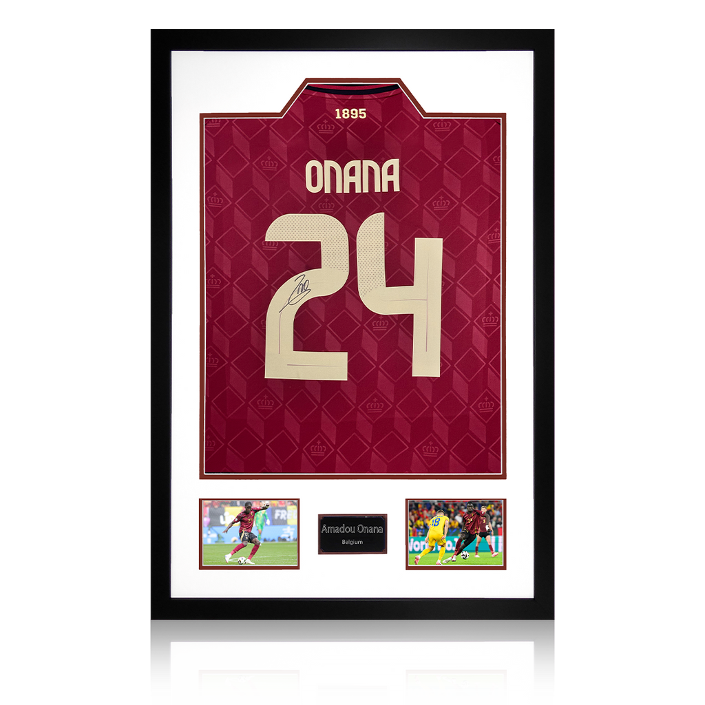 Amadou Onana Signed Belgium Shirt Premium Frame