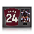 Amadou Onana Signed Aston Villa Shirt Classic Frame