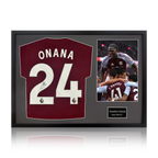Amadou Onana Signed Aston Villa Shirt Classic Frame