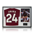 Amadou Onana Signed Aston Villa Shirt Classic Frame