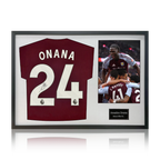 Amadou Onana Signed Aston Villa Shirt Classic Frame