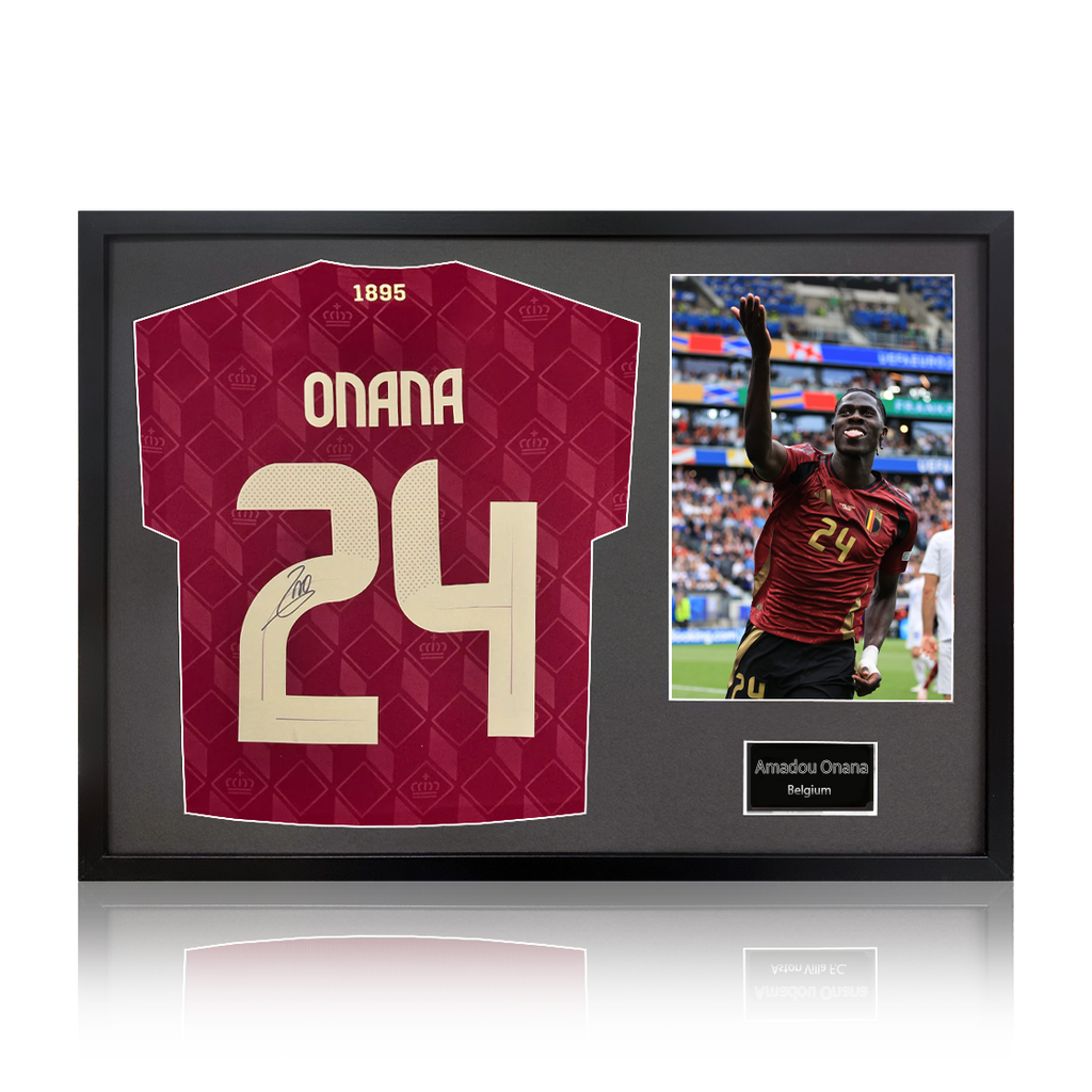 Amadou Onana Signed Belgium Shirt Classic Frame